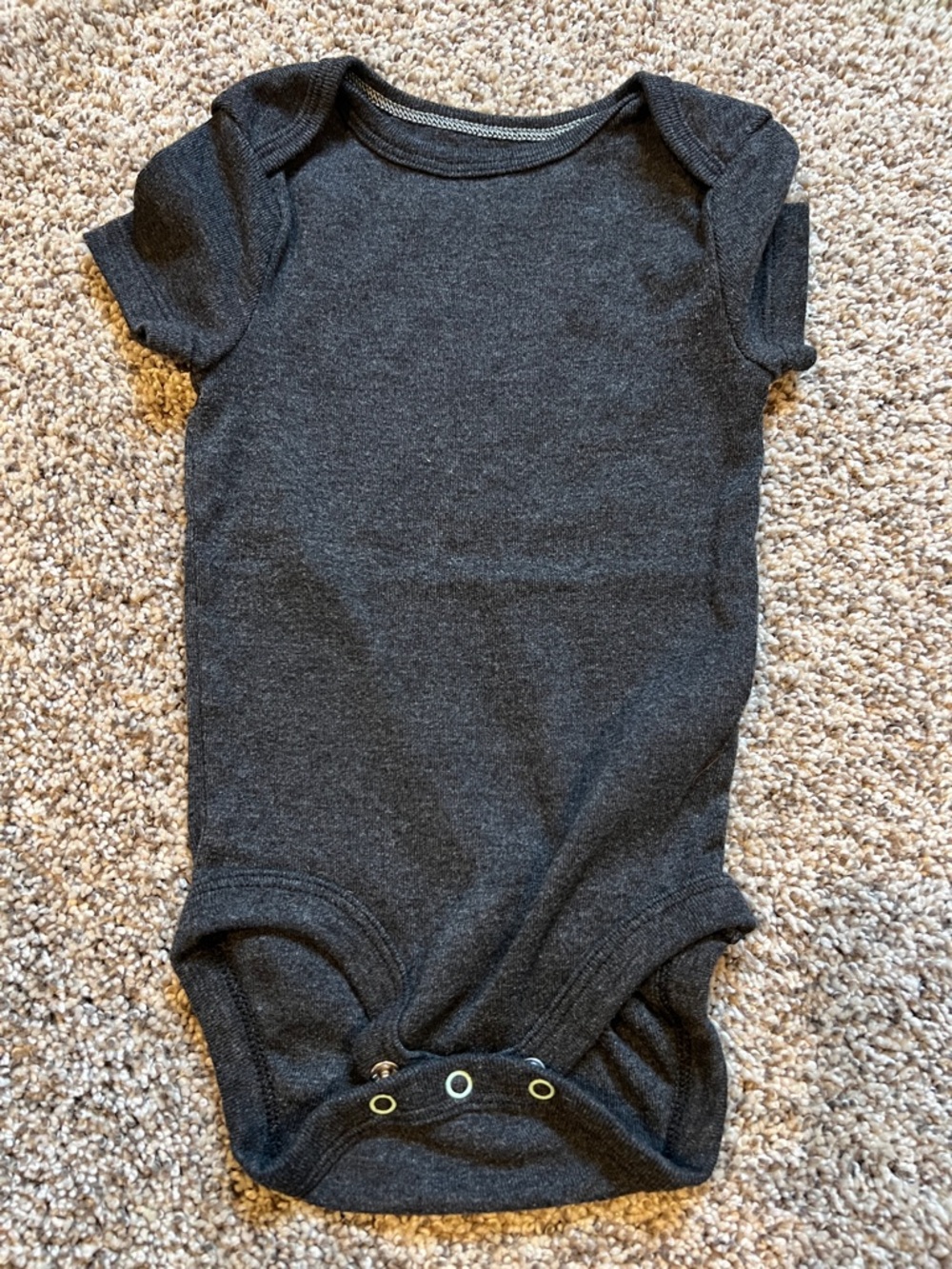 cloud island Charcoal Short-Sleeve Baby One-Piece